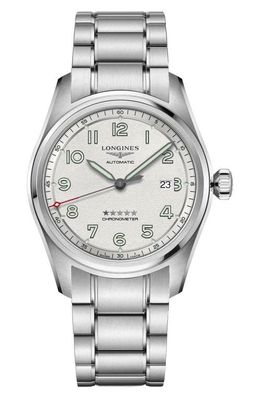 Longines Spirit Automatic Bracelet Watch, 42mm in Silver/White 