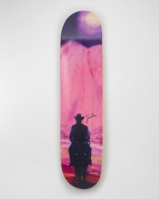 "Looking For An Enlightened Cowboy" by Jules de Balincourt Skateboard Wall Art, Hand-Signed