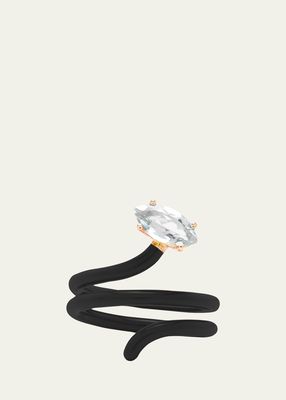 Looped Vine Ring with Marquis-Cut Crystal