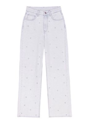 Loose-Fitting Jeans With Rhinestones