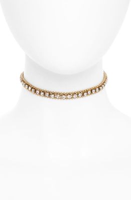 Loren Hope Crystal Choker Necklace in Gold/Crystal
