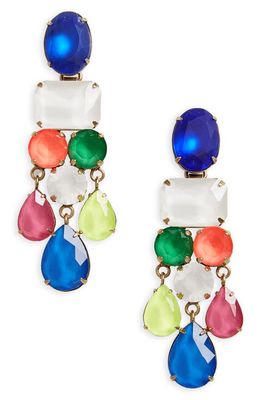 Loren Hope Scarlet Jewel Statement Earrings in Pink Multi