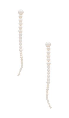 Loren Stewart Genesis Pearl Earrings in Ivory.