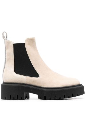 Lorena Antoniazzi 55mm slip-on leather boots - Grey