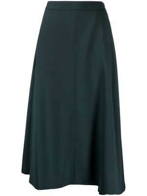 Lorena Antoniazzi asymmetric wool midi skirt - Green