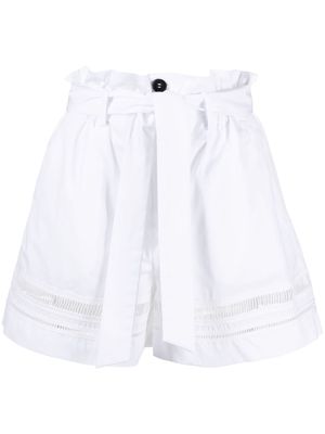 Lorena Antoniazzi belted cotton shorts - White