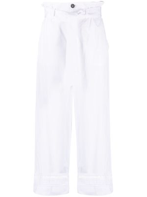 Lorena Antoniazzi belted high-waisted trousers - White