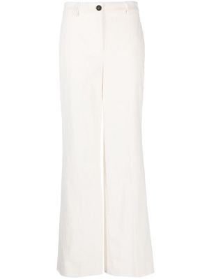 Lorena Antoniazzi corduroy high-waist wide-leg trousers - White