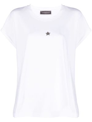 Lorena Antoniazzi crystal-embellished star T-shirt - White