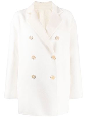 Lorena Antoniazzi double-breasted fastening coat - White