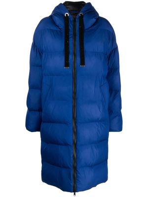 Lorena Antoniazzi hooded zip-up padded coat - Blue