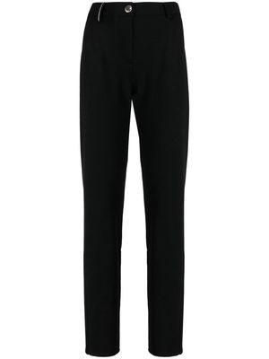 Lorena Antoniazzi logo-charm tapered trousers - Black