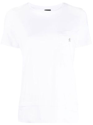 Lorena Antoniazzi logo-embroidery cotton T-shirt - White