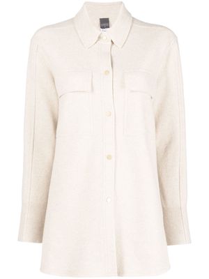 Lorena Antoniazzi long-sleeve knitted shirt - Neutrals