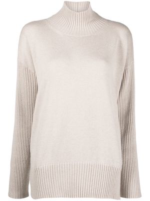 Lorena Antoniazzi ribbed-knit cashmere jumper - Neutrals