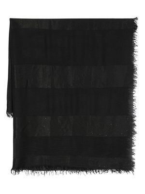 Lorena Antoniazzi sequin-embellished fine-knit scarf - Black