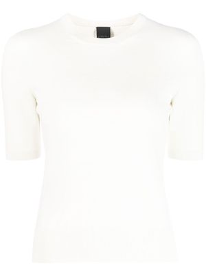 Lorena Antoniazzi short-sleeved knitted top - White