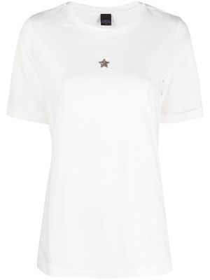 Lorena Antoniazzi star-detail stretch-cotton T-shirt - White