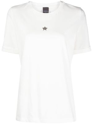 Lorena Antoniazzi star-patch short-sleeves T-shirt - White