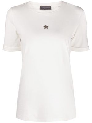 Lorena Antoniazzi star-print cotton blend T-shirt - White