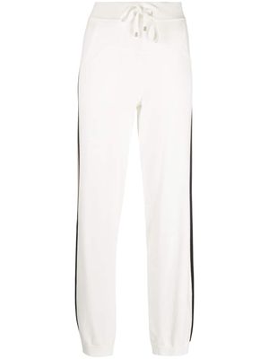Lorena Antoniazzi striped-edge knitted trousers - White