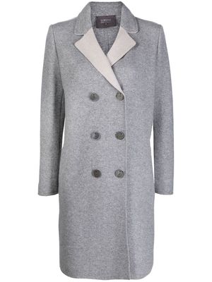 Lorena Antoniazzi two-tone double-breasted coat - Grey