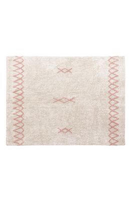 Lorena Canals Atlas Washable Cotton Blend Rug in Natural/blush