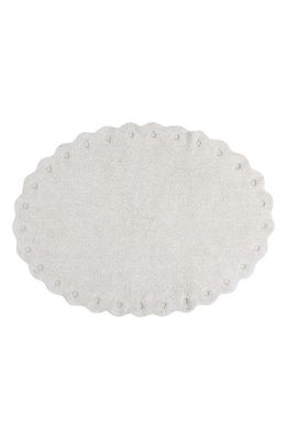 Lorena Canals Polka Dot Washable Cotton Blend Round Rug in Ivory