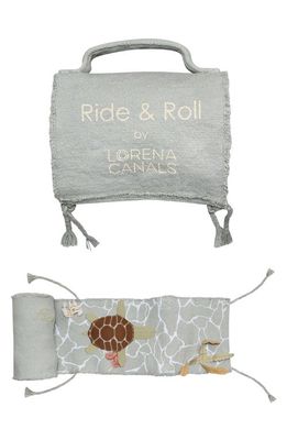 Lorena Canals Ride & Roll Turtle Under the Sea Playset in Blue Sage Olive Natural