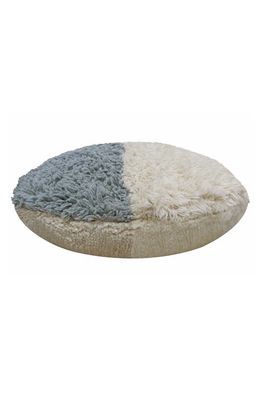 Lorena Canals Sun Ray Washable Wool Pouf in Brown Tones