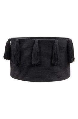 Lorena Canals Tassel Basket in Black