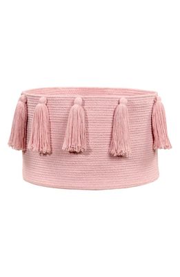 Lorena Canals Tassel Basket in Pink