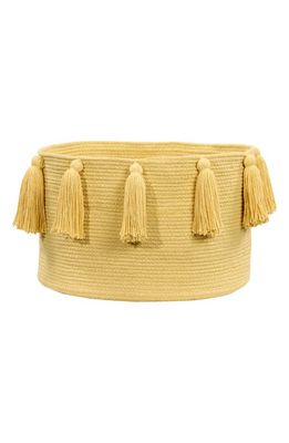 Lorena Canals Tassel Basket in Yellow