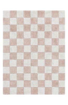 Lorena Canals Tiles Washable Cotton Blend Rug in Rose