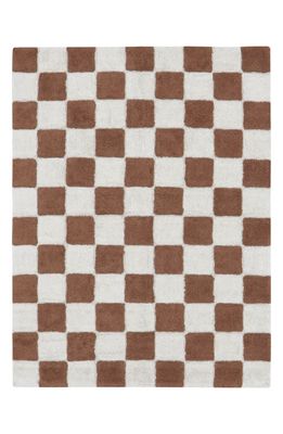 Lorena Canals Tiles Washable Cotton Blend Rug in Toffee