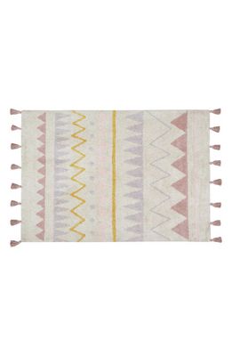 Lorena Canals Zigzag Stripe Washable Rug in Vintage Nude