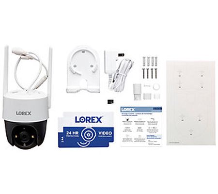 Lorex 2K QHD Outdoor Pan-Tilt Wi-Fi Security Ca mera