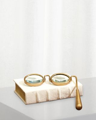 Lorgnette Magnifying Glass-Brass