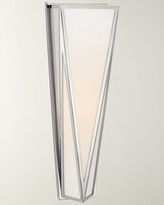 Lorino Medium Sconce - White Glass