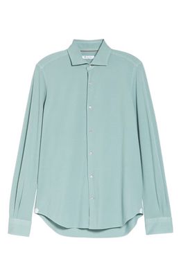 LORO PIANA Andrew Cotton Pique Button-Up Shirt in 50Kacoventry Green