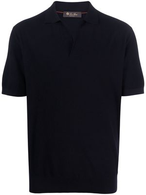 Loro Piana basic short-sleeved polo shirt - Blue