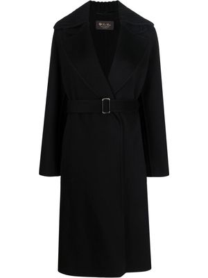 Loro Piana belted wrap coat - Black