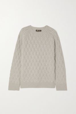 Loro Piana - Cable-knit Cashmere Sweater - Gray