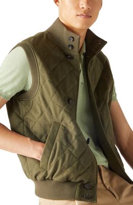 LORO PIANA Carry Quilted Reversible Vest in Leaf Tea