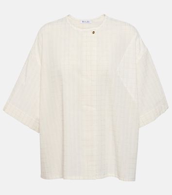 Loro Piana Checked cotton-blend top
