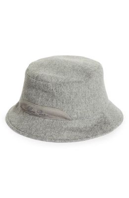 Loro Piana CityLeisure Storm System Cashmere Bucket Hat in Flannel Mlange