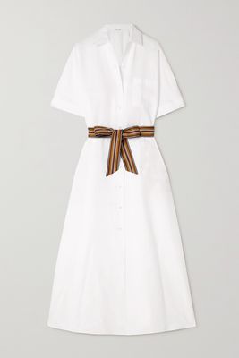 Loro Piana - Clarissa Belted Linen Shirt Dress - White