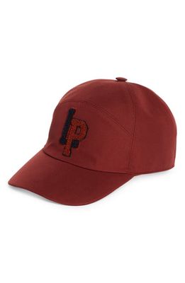 LORO PIANA College Rain System® Water Resistant Baseball Cap in Black Cherry