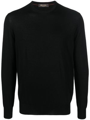 Loro Piana crew-neck cashmere jumper - Black