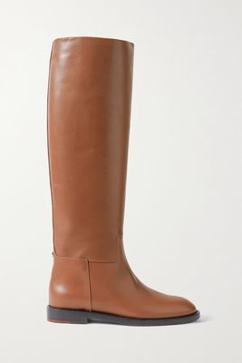 Loro Piana - Decker Leather Knee Boots - Brown